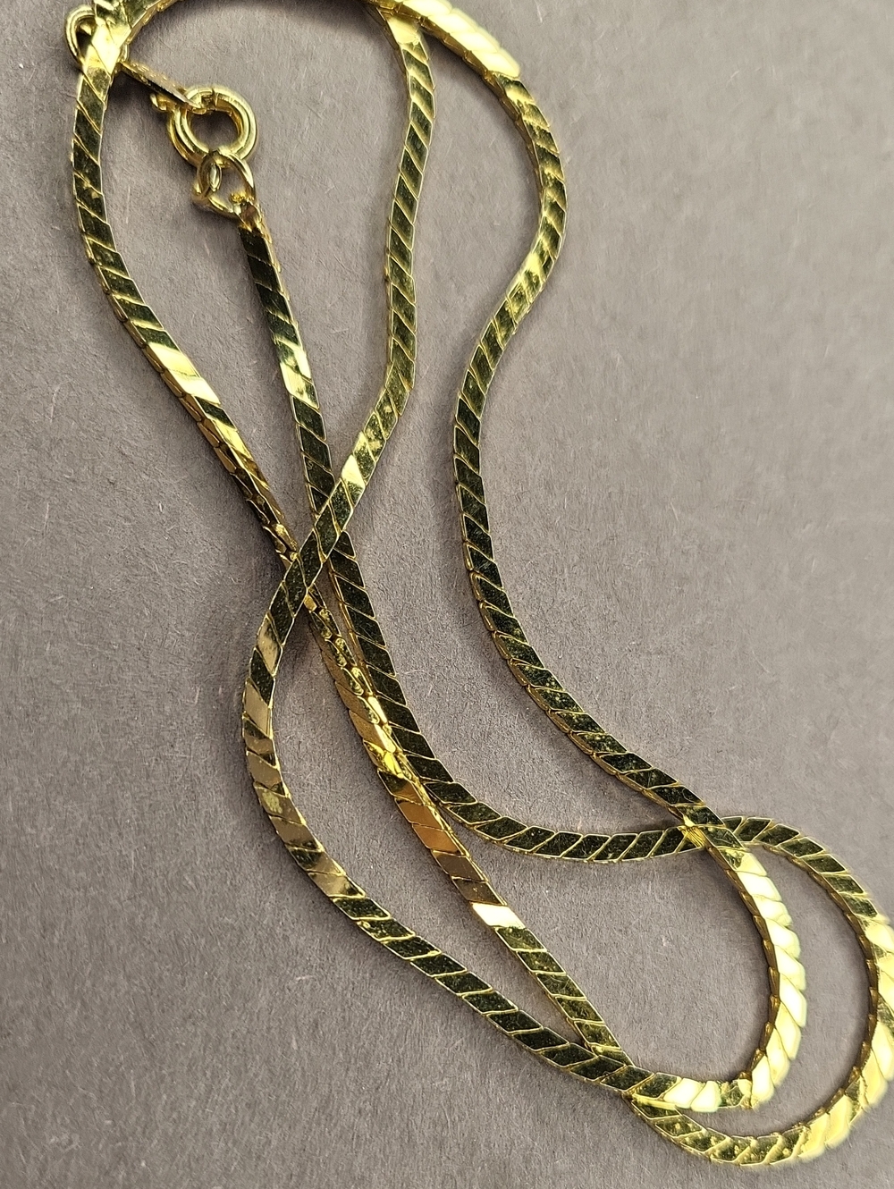 Gold-Tone Twisted Herringbone Necklace